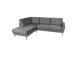 Kulmasohva HEIVI VN 250x200/90xH90cm, harmaa sametti