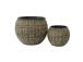 Kukkaruukku WICKER D26xK22cm, vaaleanruskea