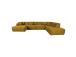 Kulmasohva FORTE U-muotoinen PN 374x162/242xH76cm, puu keltainen