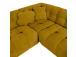 Kulmasohva FORTE U-muotoinen PN 374x162/242xH76cm, puu keltainen