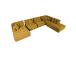 Kulmasohva FORTE U-muotoinen PN 374x162/242xH76cm, puu keltainen