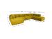 Kulmasohva FORTE U-muotoinen PN 374x162/242xH76cm, puu keltainen