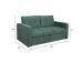 Vuodesohva JORGE 2-istuttava, vihreä