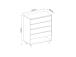 Tuoli HERTA 80x40xH97cm, valkoinen/vaalea puu