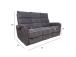 Sohva BOWERS 3-istuttava sähköinen lepotuoli 187x98xH109cm, siniharmaa, sininen-harmaa