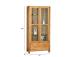 Vitriinikaappi CHICAGO NEW, jossa 2 lasiovea ja 2 laatikkoa, 91x40xH190cm, puu: tammiviilu/MDF, väri: luonnonväri, öljytty puu