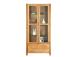 Vitriinikaappi CHICAGO NEW, jossa 2 lasiovea ja 2 laatikkoa, 91x40xH190cm, puu: tammiviilu/MDF, väri: luonnonväri, öljytty puu
