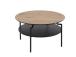 Sohvapöytä GOLDINGTON D80xH45cm, tammi/musta, huonekalulevy, MDF, metalli