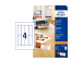 Nimilappukortti AVERY Zweckform 110x40mm 185g microperf 25 arkkia matta valkoinen