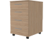 Lipasto pyörillä OPTIMA 415x500x638mm 4-laatikkoinen tammi