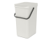 Roskakori 16L kannella BRABANTIA Sort & Go, vaaleanharmaa