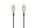 Hama Optical, 4K, kullattu, 15m, hopea - HDMI 2.0b kaapeli