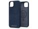 NJORD BYELEMENTS Salmon Leather MagSafe, iPhone 14 Plus, sininen - Nahkakotelo