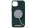 NJORD BYELEMENTS Salmon Leather MagSafe, iPhone 14 Plus, vihreä - Nahkakotelo