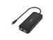 Hama Classic Line USB-C-keskitin, moniportti, 6 liitäntää, USB-A, USB-C, HDMI, LAN/Ethernet, musta - sovitin
