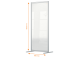 Väliseinä NOBO Premium Plus 800x1800mm akryylia